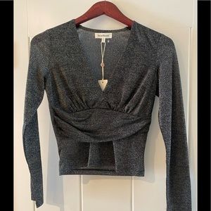 NEW! Heartloom. Black sparkle top, XS.